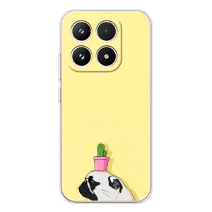 Бампер для Xiaomi 17 с картинкой "Песики" (Кактус на голове)