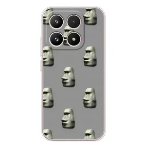 Бампер с принтом Мемы для Xiaomi 17 (Каменное лицо)