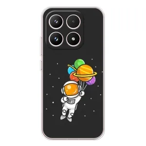 Силиконовый Чехол с принтом "Космонавты" на Xiaomi 17 (Космонавт с шариками)