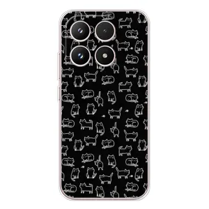 Чехол на тематику: Коты для Xiaomi 17 (Котики на черном)