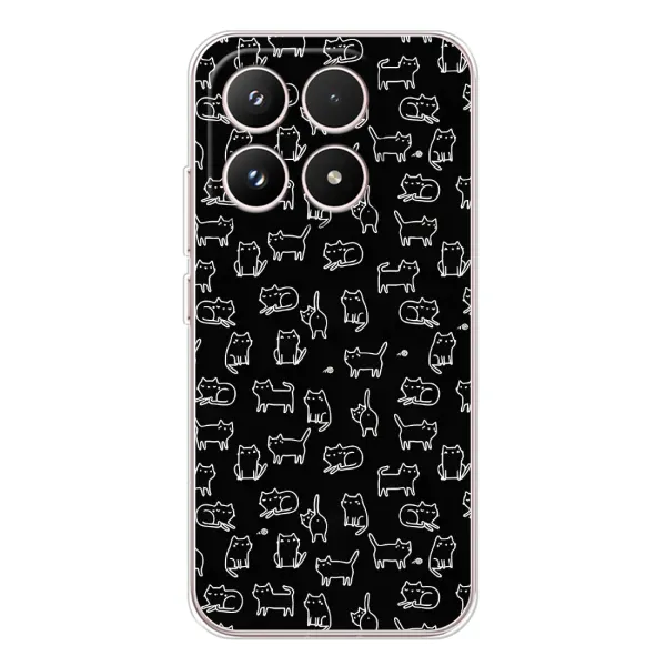 Чехол с рисунком «Котики на черном» для Xiaomi 17 Чехол с рисунком «Котики на черном» для Xiaomi 17