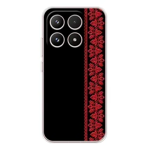 Силиконовый Чехол на Xiaomi 17 (Красная Вышиванка)