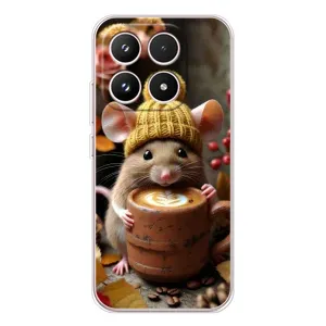 Печатный чехол «Зверята с кофе» для Xiaomi 17 (Мышка с кофе)