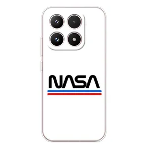 Силиконовый бампер с принтом "Наса" на Xiaomi 17 (NASA на белом фоне)