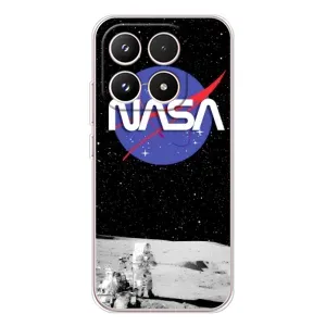 Силиконовый бампер с принтом "Наса" на Xiaomi 17 (Nasa на луне)