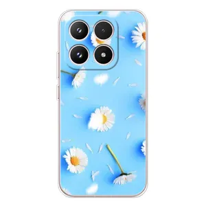 Чехол с Цветами для Xiaomi 17 (ромашки на голубом)