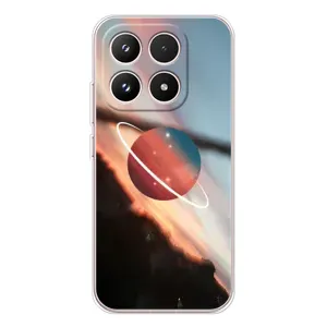 Чехол (ТПУ) с планетами на Xiaomi 17 (Сатурн)