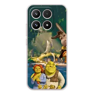 Печатный чехол с принтом Шрек для Xiaomi 17 (Шрек и Фиона)