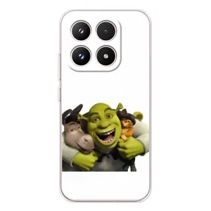 Печатный чехол с принтом Шрек для Xiaomi 17 (Шрек осел и кот)