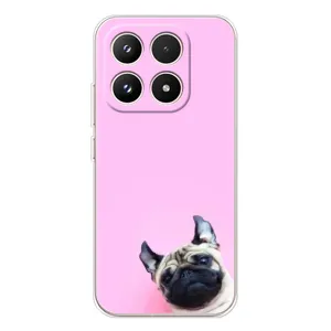 Бампер для Xiaomi 17 с картинкой "Песики" (Собака на розовом)