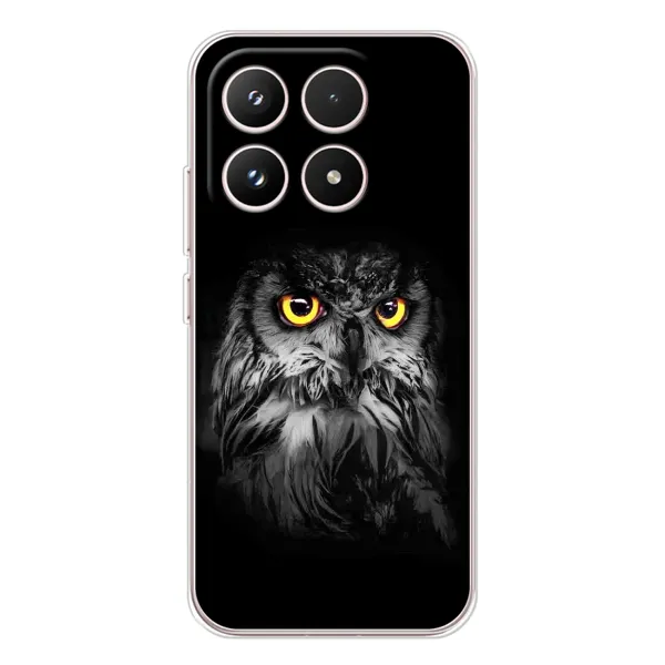 Чехол с рисунком «Сова на чёрном» для Xiaomi 17 Чехол с рисунком «Сова на чёрном» для Xiaomi 17