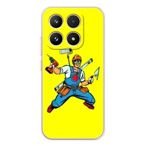 Силиконовый бампер (Работники) на Xiaomi 17 (Строитель)