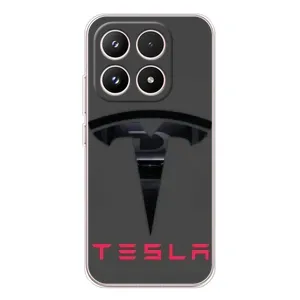 Силиконовый бампер с картинкой машины на Xiaomi 17 (Logo TESLA)