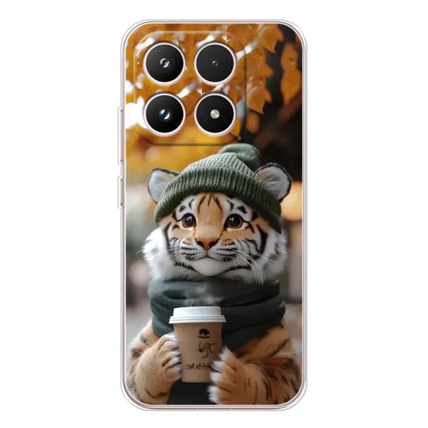Чехол с рисунком «Тигр с кофе» для Xiaomi 17 Чехол с рисунком «Тигр с кофе» для Xiaomi 17