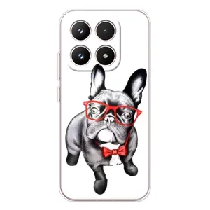 Бампер для Xiaomi 17 с картинкой "Песики" (В очках)