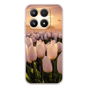 Чехлы с картинкой (Тюльпаны) на Xiaomi семнадцать (Закат с цветами)