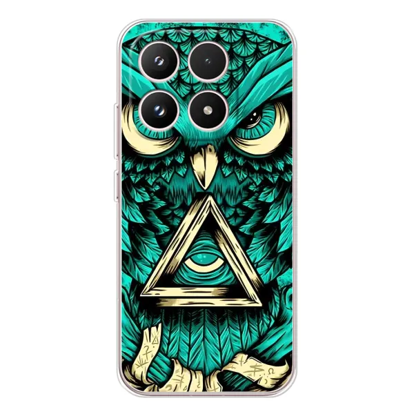 Чехол с рисунком «Зеленая сова» для Xiaomi 17 Чехол с рисунком «Зеленая сова» для Xiaomi 17
