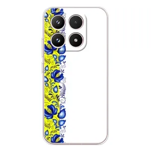 Силиконовый Чехол на Xiaomi 17 с картинкой Вышиванки (Желто-синяя вышиванка)