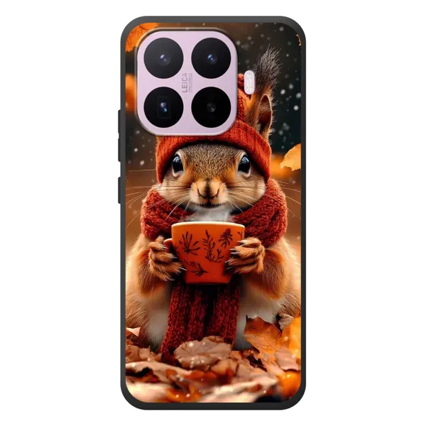 Чехол с рисунком «Белка с кофе» для Xiaomi 17T