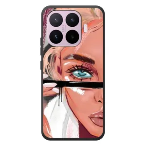 Силиконовый Чехол на Xiaomi 17T с картинкой Стильных Девушек (Девушка и ресницы)