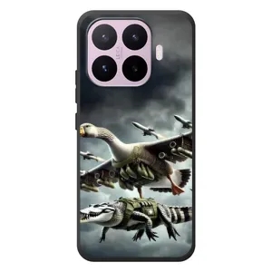 Чехол с мемами тралалело тралала для Xiaomi 17T (Гусини и крокодило)