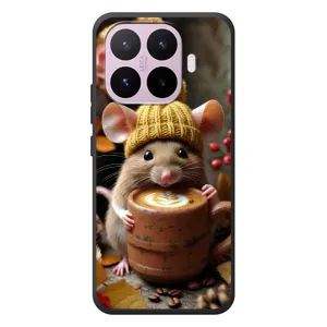 Печатный чехол «Зверята с кофе» для Xiaomi 17T (Мышка с кофе)