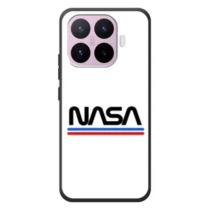 Силиконовый бампер с принтом "Наса" на Xiaomi 17T (NASA на белом фоне)
