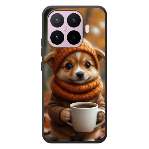 Чехол с рисунком «Собачка с кофе» для Xiaomi 17T