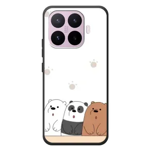 Чехлы с изображением разных животных для Xiaomi 17T (Удивленные медвеженки)