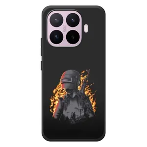 Силиконовый чехол с картинкой "Герой Pubg" на Xiaomi 17T (В огне)