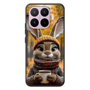 Печатный чехол «Зверята с кофе» для Xiaomi 17T (Зайчик с кофе)