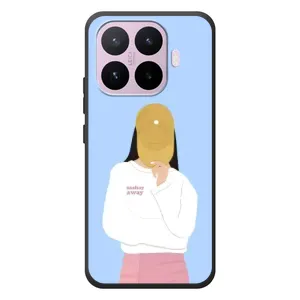 Силиконовый Чехол на Xiaomi 17T с картинкой Стильных Девушек (Желтая кепка)
