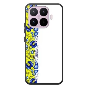 Силиконовый Чехол на Xiaomi 17T с картинкой Вышиванки (Желто-синяя вышиванка)