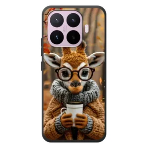 Печатный чехол «Зверята с кофе» для Xiaomi 17T (Жираф с кофе)