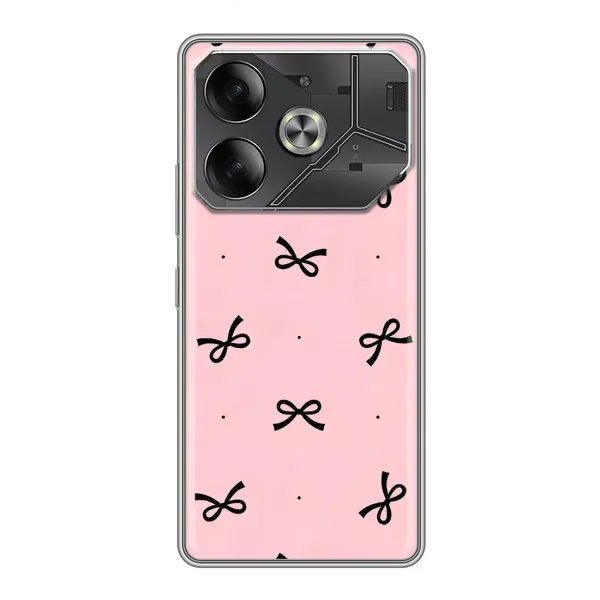Чехол с рисунком «Черные бантики» для Xiaomi 18 Pro Чехол с рисунком «Черные бантики» для Xiaomi 18 Pro
