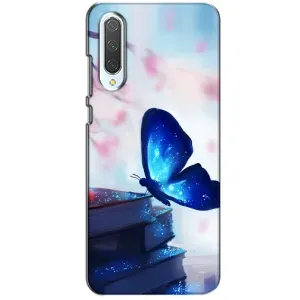 Силиконовый бампер с картинкой животных для Xiaomi CC9 (Бабочка синяя)