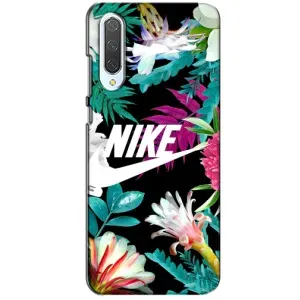 Силиконовый Чехол на Xiaomi CC9 с картинкой Nike (Цветочный Nike)