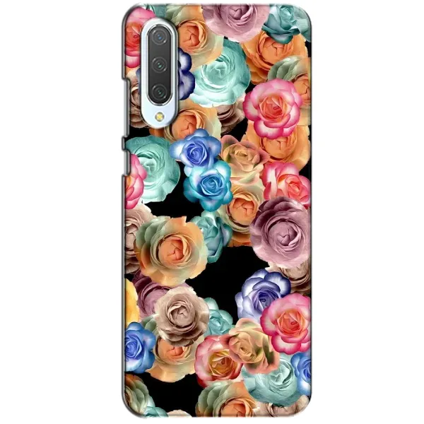 Чехол с рисунком «Цветы на черном» для Xiaomi CC9 Чехол с рисунком «Цветы на черном» для Xiaomi CC9