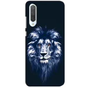 Чехол с картинкой на Xiaomi CC9 (Лев - синий)