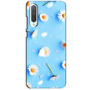 Чохол з Квітами для Xiaomi CC9 (ромашки на блакитному)