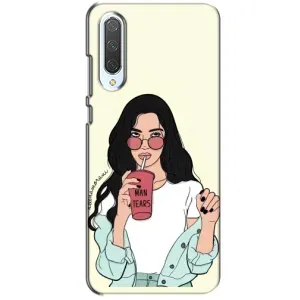 Силиконовый Чехол на Xiaomi CC9 с картинкой Стильных Девушек (С напитком)
