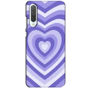 Чехлы с тематикой "Маленькие Сердечки" на Xiaomi CC9 (Сердце фиолет)