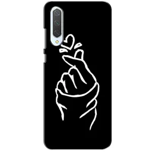 Чехлы (Знак сердечка) на Xiaomi CC9 (Сердце на черном)