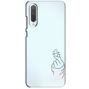 Чехлы (Знак сердечка) на Xiaomi CC9 (Сердце на голубом)