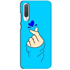 Чехлы (Знак сердечка) на Xiaomi CC9 (Сердце на синем)