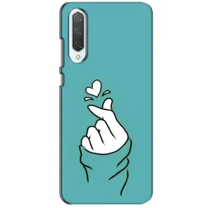 Чехлы (Знак сердечка) на Xiaomi CC9 (Сердечко на бирюзовом)