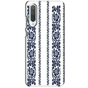 Силиконовый Чехол на Xiaomi CC9 с картинкой Вышиванки (Синяя вышиванка)