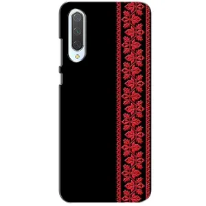 Силиконовый Чехол на Xiaomi CC9 с картинкой Вышиванки (Вышиванка на черном)