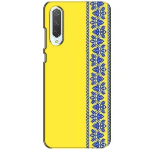 Силиконовый Чехол на Xiaomi CC9 (Вышиванка на желтом)
