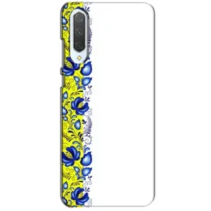 Силиконовый Чехол на Xiaomi CC9 с картинкой Вышиванки (Желто-синяя вышиванка)